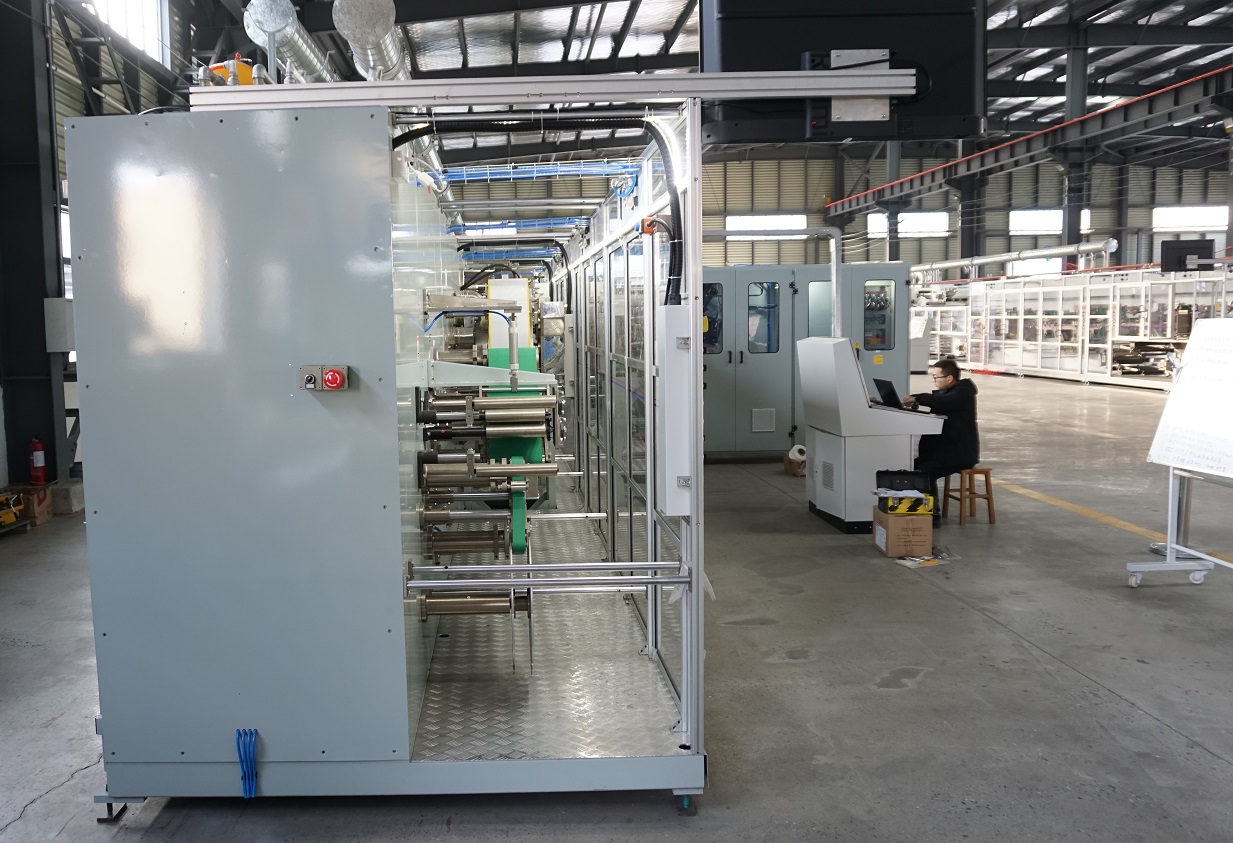 Full Servo Controlled Baby Diaper Machinery Factory